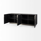 Roxdale 82.0L x 18.0W x 29.0H Acid Wash Metal Sideboard by Mercana at Eve Furniture