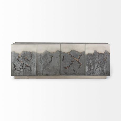 Roxdale Acid Wash Metal Sideboard by Mercana at Eve Furniture