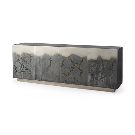 Roxdale Acid Wash Metal Sideboard by Mercana at Eve Furniture
