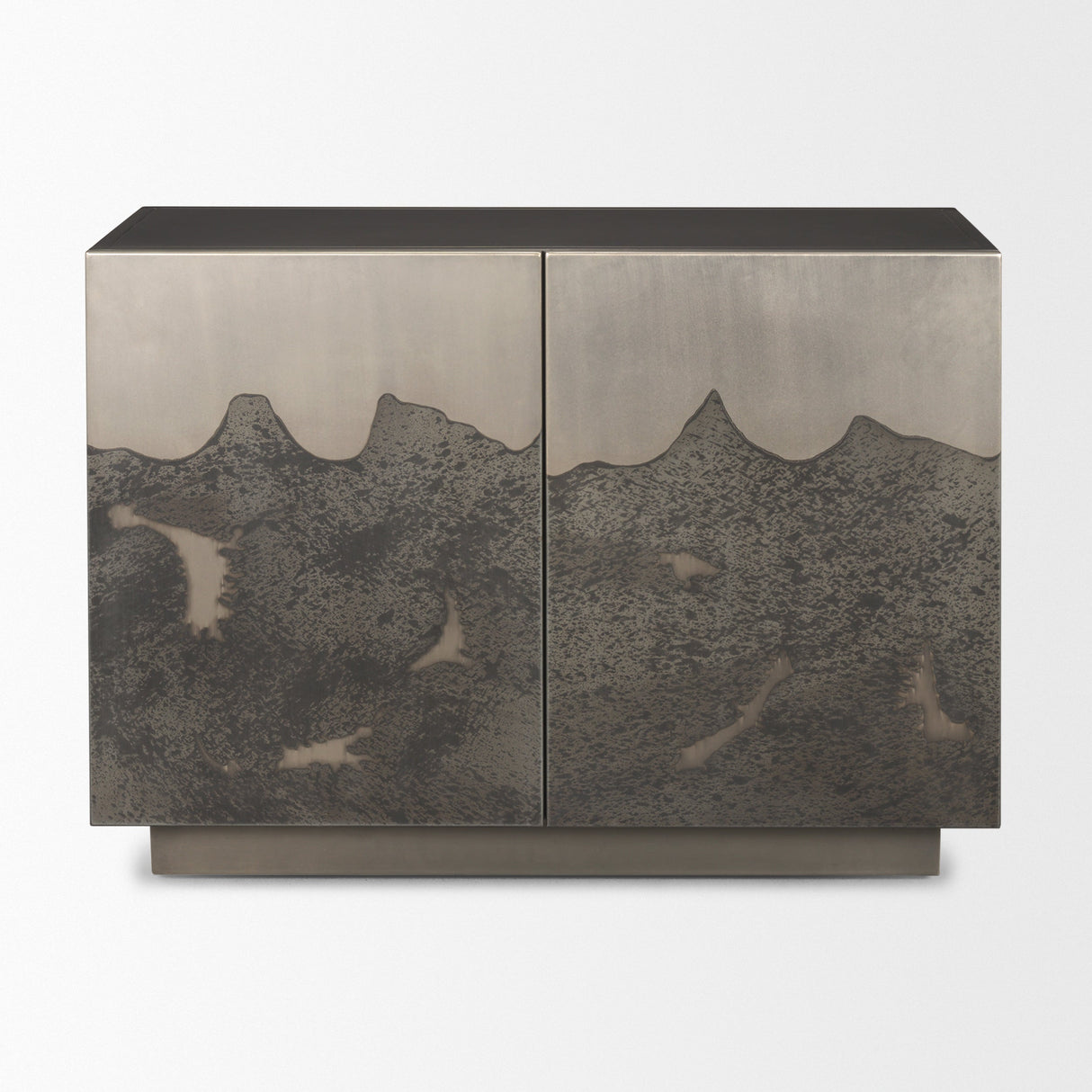 Roxdale Acid Washed Iron Metal Accent Cabinet by Mercana at Eve Furniture
