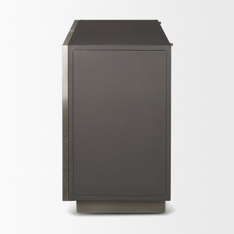 Roxdale Acid Washed Iron Metal Accent Cabinet by Mercana at Eve Furniture