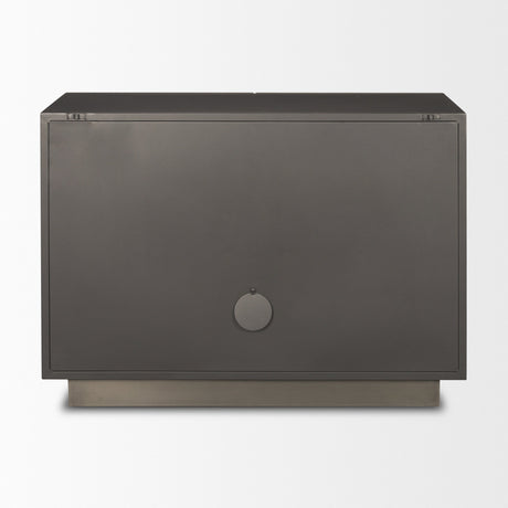 Roxdale Acid Washed Iron Metal Accent Cabinet by Mercana at Eve Furniture