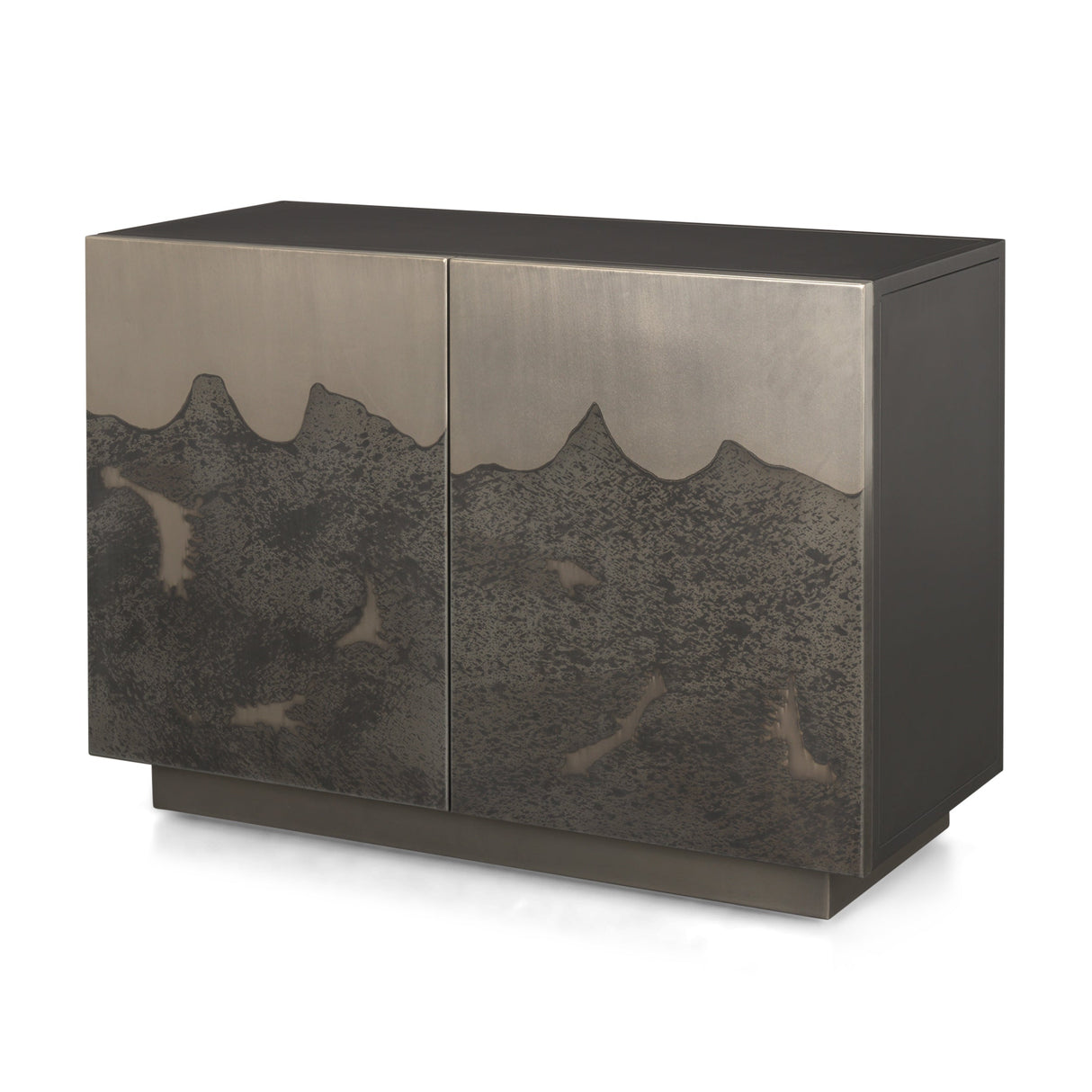 Roxdale Acid Washed Iron Metal Accent Cabinet by Mercana at Eve Furniture