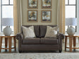 Roxmere Umber Loveseat by Ashley at Eve Furniture