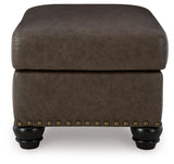 Roxmere Umber Ottoman by Ashley at Eve Furniture