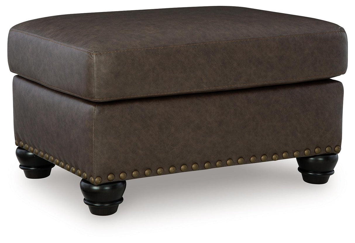 Roxmere Umber Ottoman by Ashley at Eve Furniture