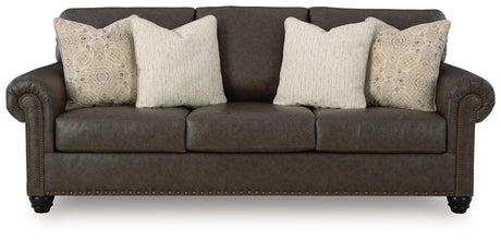 Roxmere Umber Queen Sofa Sleeper by Ashley at Eve Furniture