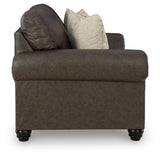 Roxmere Umber Loveseat by Ashley at Eve Furniture