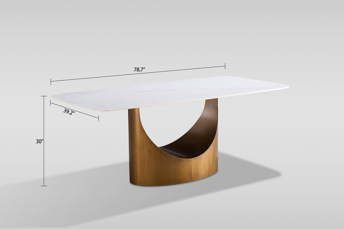 Roxy (White/Bronze) Dining Room Set by New Era Innovations at Eve Furniture