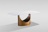 Roxy (White/Bronze) Dining Room Set by New Era Innovations at Eve Furniture