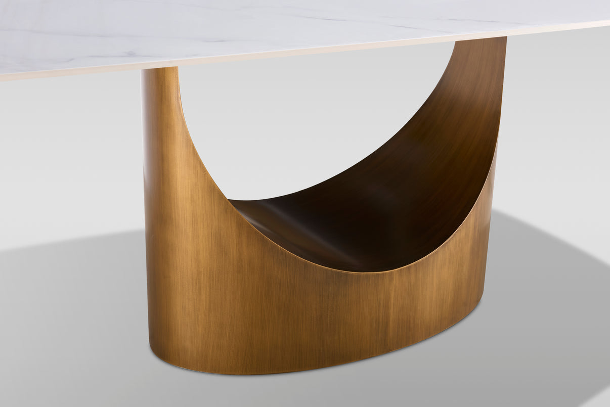 Roxy (White/Bronze) Dining Room Set by New Era Innovations at Eve Furniture