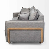 Roy I 84" Castlerock Gray Upholstered Three Seater Sofa by Mercana at Eve Furniture