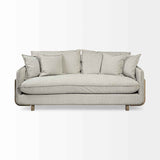 Roy I 84" Frost Gray Upholstered Three Seater Sofa by Mercana at Eve Furniture