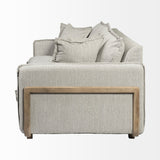 Roy I 84" Frost Gray Upholstered Three Seater Sofa by Mercana at Eve Furniture