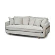 Roy I 84" Frost Gray Upholstered Three Seater Sofa by Mercana at Eve Furniture