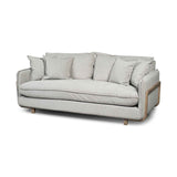 Roy I 84" Frost Gray Upholstered Three Seater Sofa by Mercana at Eve Furniture
