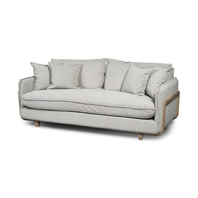 Roy I 84" Frost Gray Upholstered Three Seater Sofa by Mercana at Eve Furniture