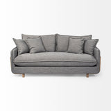 Roy I Castlerock Gray Upholstered Three Seater Sofa by Mercana at Eve Furniture