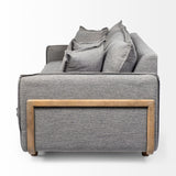 Roy I Castlerock Gray Upholstered Three Seater Sofa by Mercana at Eve Furniture