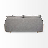 Roy I Castlerock Gray Upholstered Three Seater Sofa by Mercana at Eve Furniture