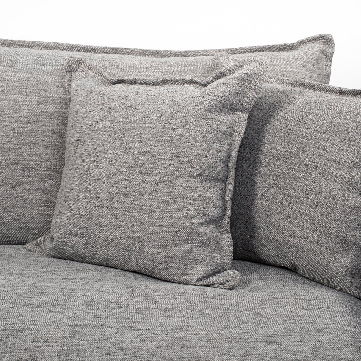 Roy I Castlerock Gray Upholstered Three Seater Sofa by Mercana at Eve Furniture