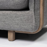 Roy I Castlerock Gray Upholstered Three Seater Sofa by Mercana at Eve Furniture