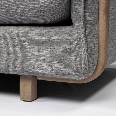 Roy I Castlerock Gray Upholstered Three Seater Sofa by Mercana at Eve Furniture