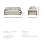 Roy I Frost Gray Upholstered Three Seater Sofa by Mercana at Eve Furniture