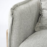 Roy I Frost Gray Upholstered Three Seater Sofa by Mercana at Eve Furniture