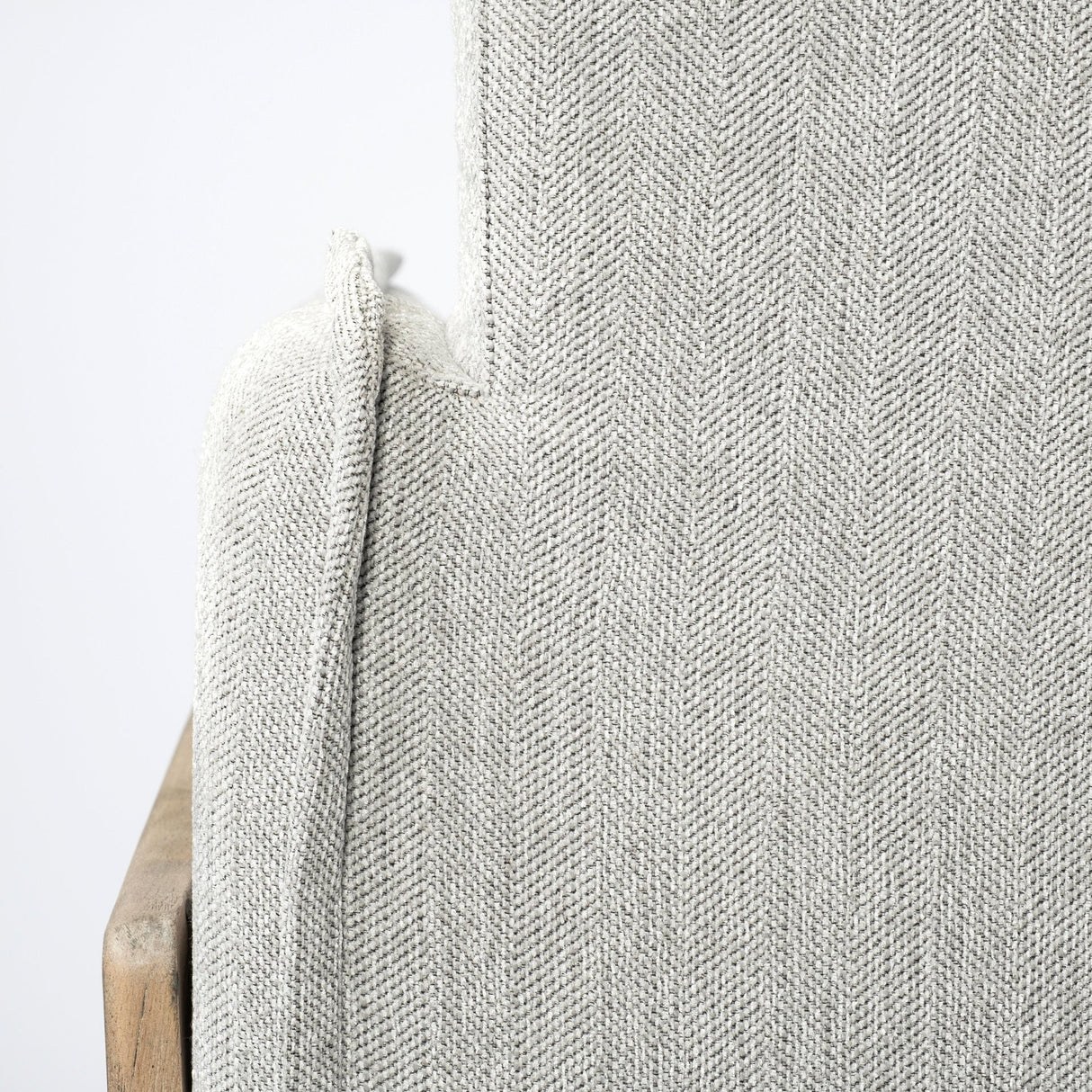 Roy I Frost Gray Upholstered Three Seater Sofa by Mercana at Eve Furniture