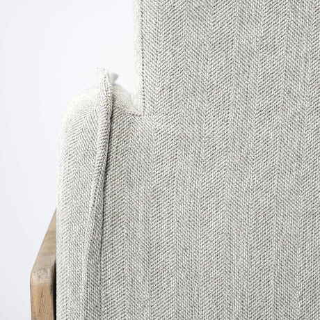 Roy I Frost Gray Upholstered Three Seater Sofa by Mercana at Eve Furniture