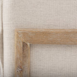 Roy II Beige Upholstered and Brown Wood Frame Arm Chair by Mercana at Eve Furniture