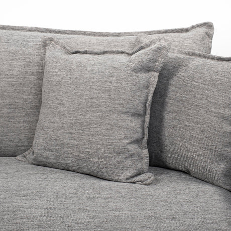 Roy II Castlerock Gray Upholstered and Brown Wood Frame Arm Chair by Mercana at Eve Furniture