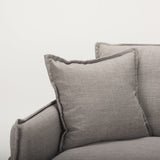 Roy II Flint Gray Upholstered and Brown Wood Frame Arm Chair by Mercana at Eve Furniture
