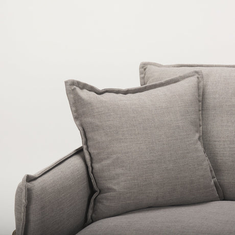 Roy II Flint Gray Upholstered and Brown Wood Frame Arm Chair by Mercana at Eve Furniture