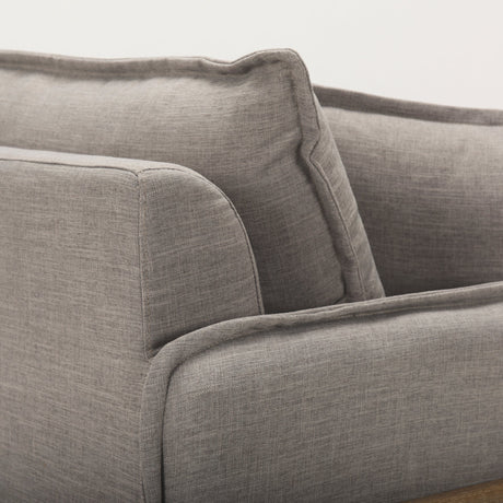 Roy II Flint Gray Upholstered and Brown Wood Frame Arm Chair by Mercana at Eve Furniture