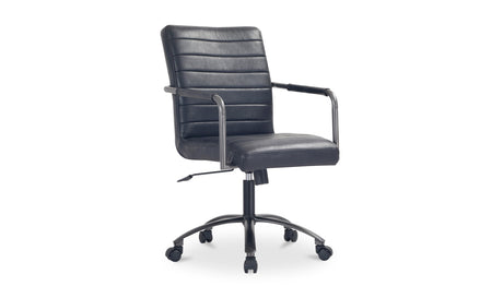 Roy Office Chair Black Leather by Moe's Home at Eve Furniture