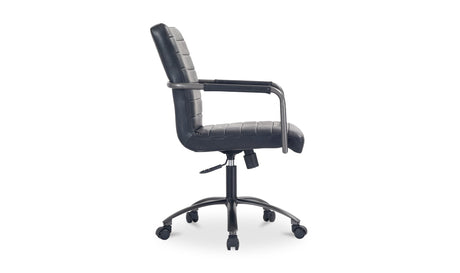 Roy Office Chair Black Leather by Moe's Home at Eve Furniture
