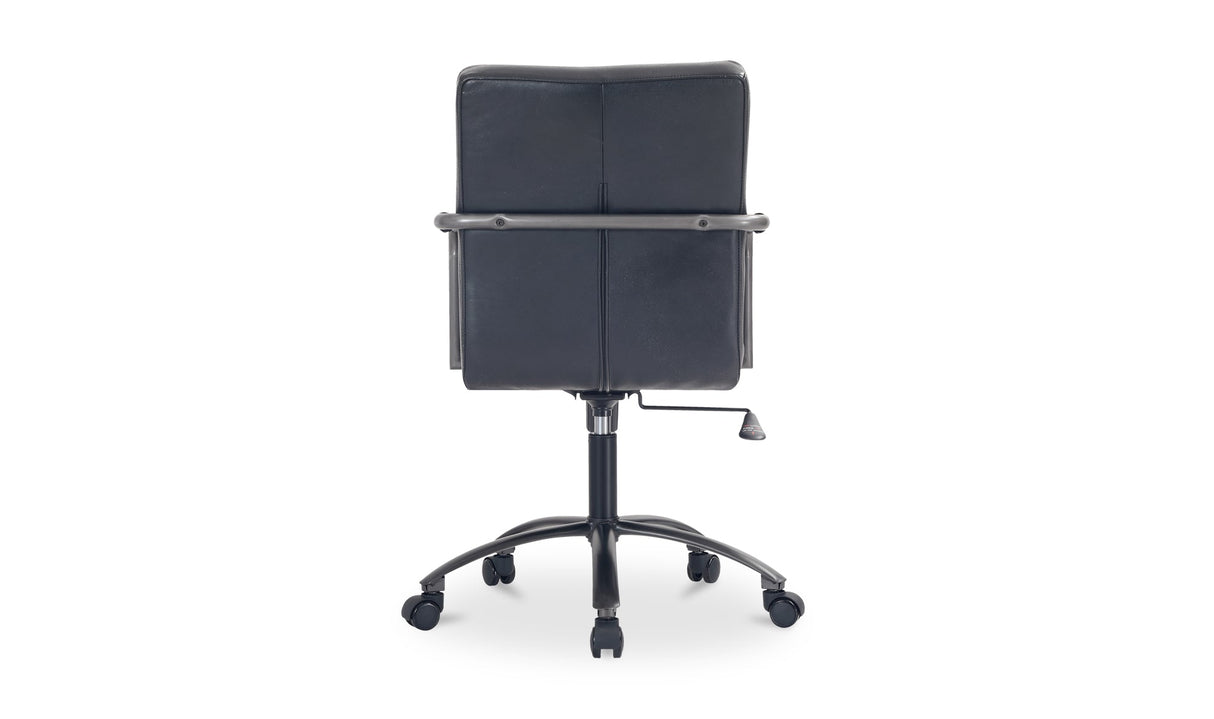 Roy Office Chair Black Leather by Moe's Home at Eve Furniture