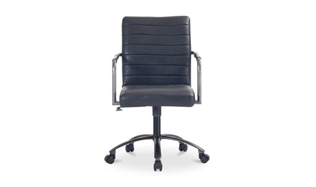 Roy Office Chair Black Leather by Moe's Home at Eve Furniture