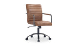 Roy Office Chair Open Road Brown Leather by Moe's Home at Eve Furniture