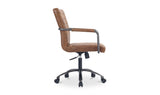 Roy Office Chair Open Road Brown Leather by Moe's Home at Eve Furniture