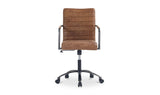 Roy Office Chair Open Road Brown Leather by Moe's Home at Eve Furniture