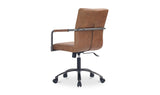 Roy Office Chair Open Road Brown Leather by Moe's Home at Eve Furniture