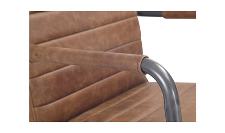 Roy Office Chair Open Road Brown Leather by Moe's Home at Eve Furniture