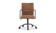 Roy Office Chair Open Road Brown Leather by Moe's Home at Eve Furniture