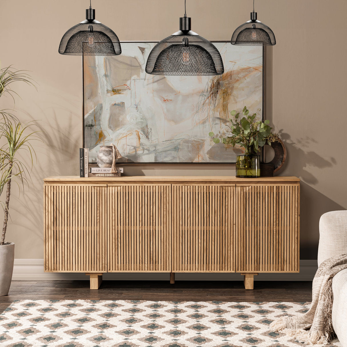 Roya 4 Door Cabinet - Natural by Classic Home at Eve Furniture