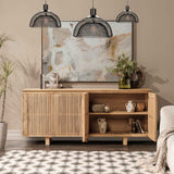 Roya Natural 4 Door Cabinet by Classic Home at Eve Furniture