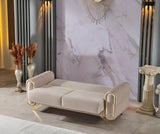 Royal 3-pieces (Sofa & Loveseat & Chair) Livingroom Set Beige by Furnia at Eve Furniture