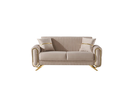 Royal 3-pieces (Sofa & Loveseat & Chair) Livingroom Set Beige by Furnia at Eve Furniture